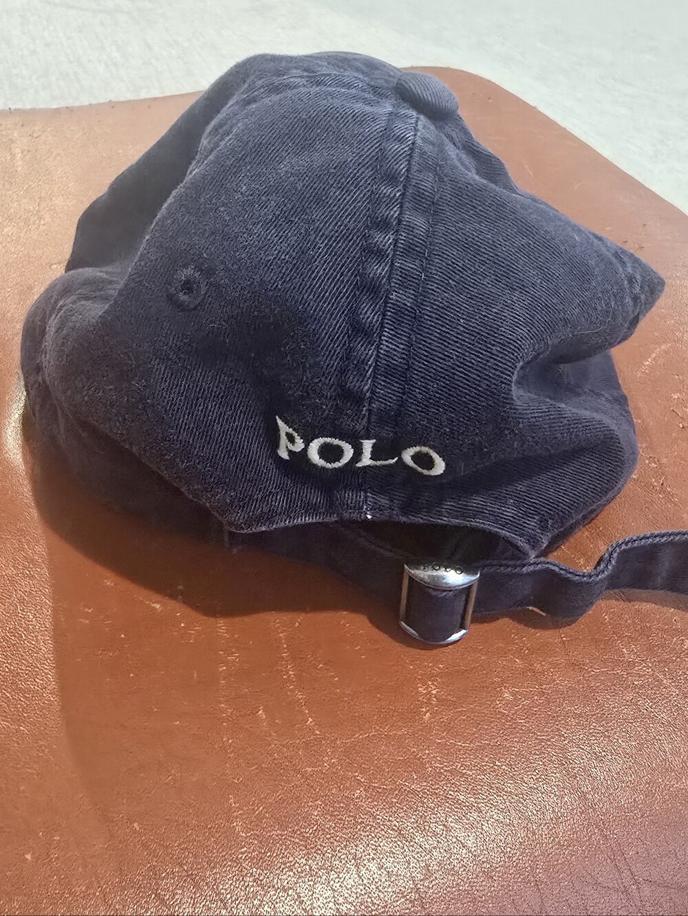Polo by Ralph Lauren Navy Cap with Yellow Logo Trim - Unisex - Picture 6 of 7